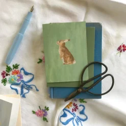 Cottontails Baby Cards|Bunny Cards & Stationery*Petite bunny card - green