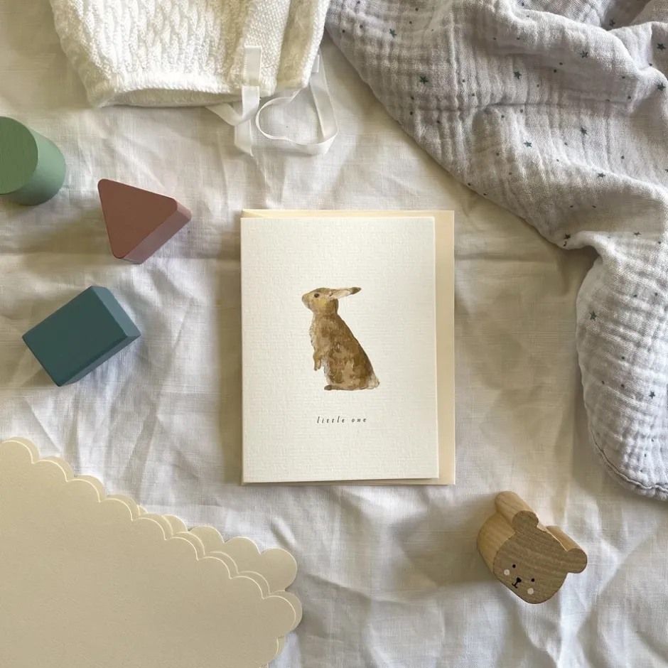 Cottontails Baby Cards|Bunny Cards & Stationery*Petite bunny card 'Little One'