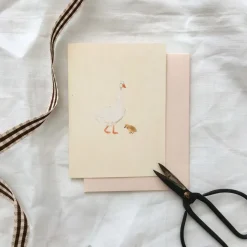 Cottontails Baby Cards*Petite goose & gosling card