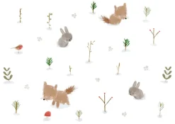 Cottontails Baby Cards|Bunny Cards & Stationery*Postcard & Envelope - Fox & Bunny Woodland