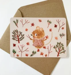 Cottontails Baby Cards*Postcard & Envelope - Harvest Mouse