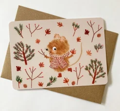 Cottontails Baby Cards*Postcard & Envelope - Harvest Mouse
