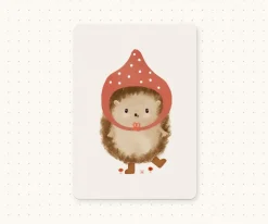 Cottontails Baby Cards*Postcard & Envelope - Pixie Hedgehog
