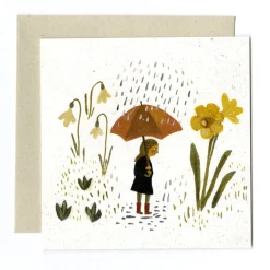 Cottontails Baby Cards*Spring Rain Card