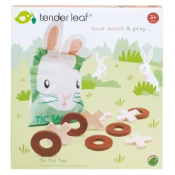 Cottontails Baby Wooden Bunnies|Wooden Toys*Tender Leaf Wooden Toy - Bunny Tic Tac Toe