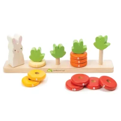 Cottontails Baby Wooden Bunnies|Wooden Toys*Tender Leaf Wooden Toy - Counting Carrots