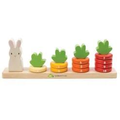 Cottontails Baby Wooden Bunnies|Wooden Toys*Tender Leaf Wooden Toy - Counting Carrots