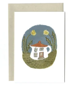 Cottontails Baby Cards*Tiny Tea Pot House Card
