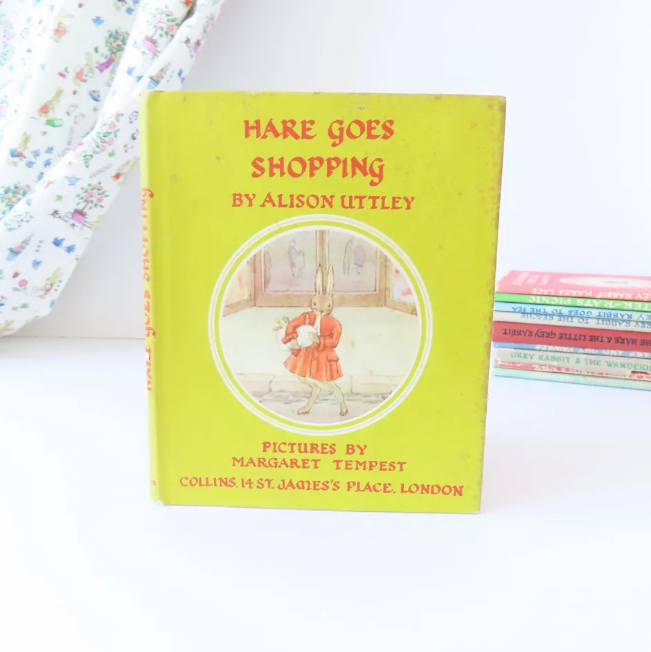 Cottontails Baby Vintage|Vintage Bunnies*VINTAGE book - Hare Goes Shopping (1969)