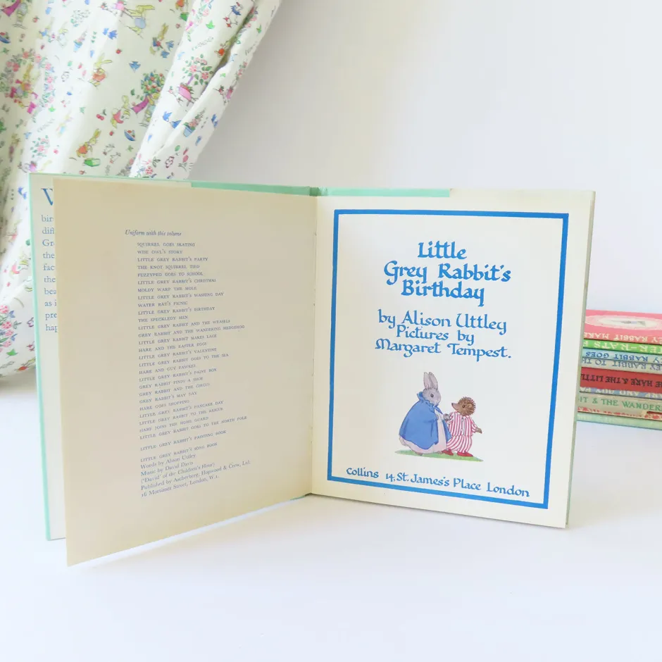 Cottontails Baby Vintage|Vintage Bunnies*VINTAGE book - Little Grey Rabbit's Birthday (1971)