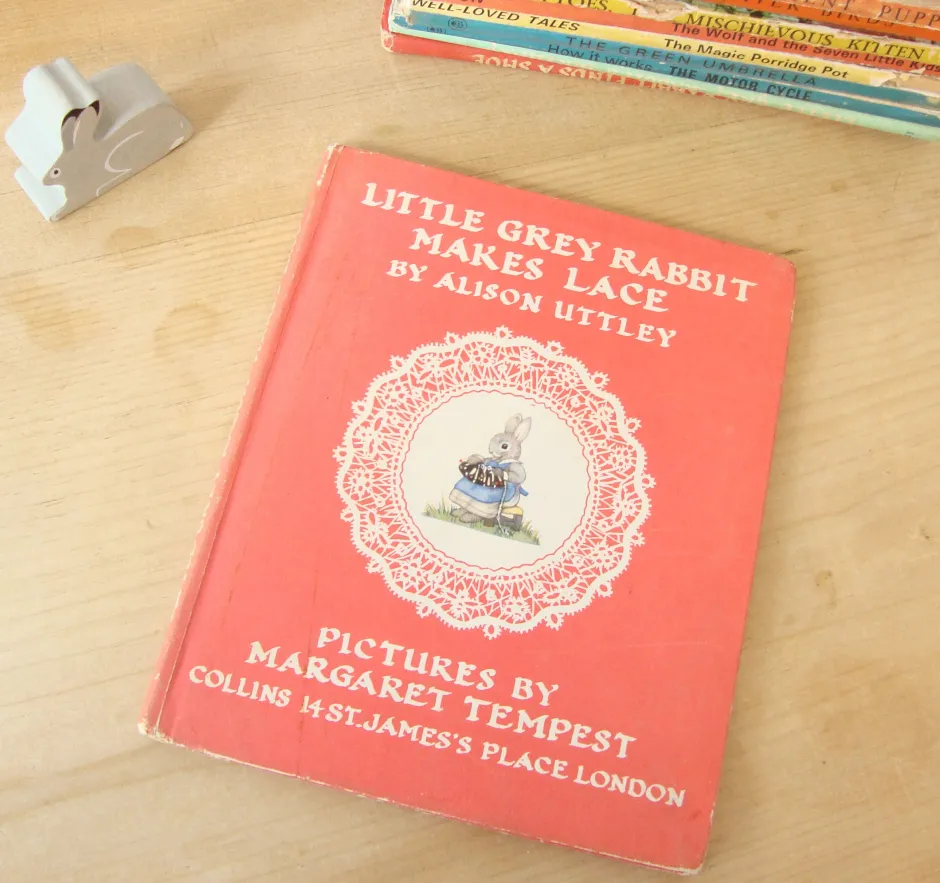 Cottontails Baby Vintage|Vintage Bunnies*VINTAGE book - Little Grey Rabbit Makes Lace (1962)