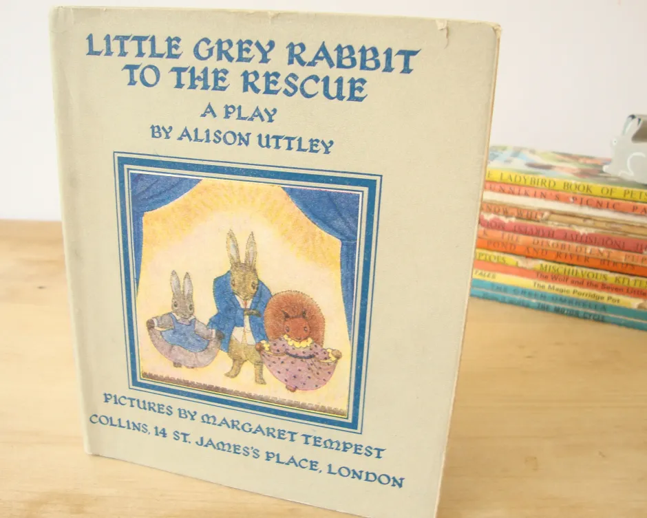 Cottontails Baby Vintage|Vintage Bunnies*VINTAGE book - Little Grey Rabbit to the Rescue - A Play