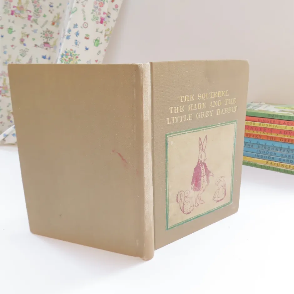 Cottontails Baby Vintage|Vintage Bunnies*VINTAGE book - The Squirrel The Hare and The Little Grey Rabbit (1945)