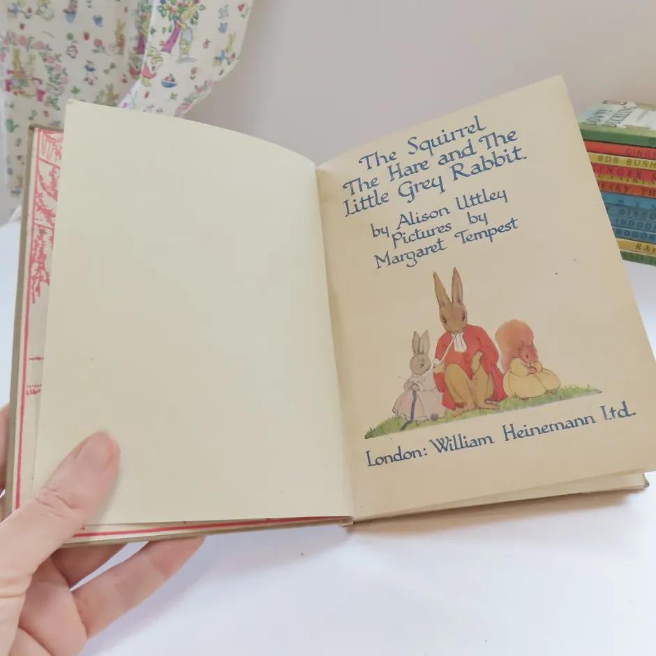 Cottontails Baby Vintage|Vintage Bunnies*VINTAGE book - The Squirrel The Hare and The Little Grey Rabbit (1945)