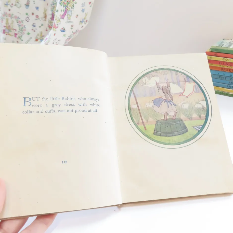 Cottontails Baby Vintage|Vintage Bunnies*VINTAGE book - The Squirrel The Hare and The Little Grey Rabbit (1945)