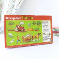 Cottontails Baby Vintage*VINTAGE Fuzzy-Felt play set - Farm