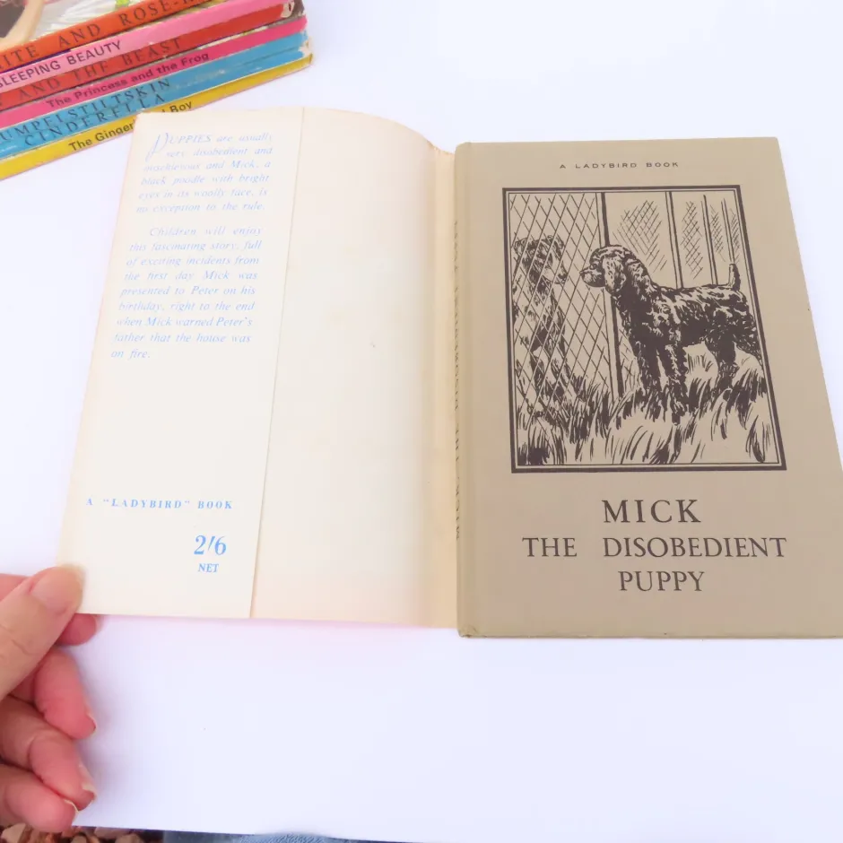 Cottontails Baby Vintage*VINTAGE Ladybird book - Mick the Disobedient Puppy with DJ (late 1950s)