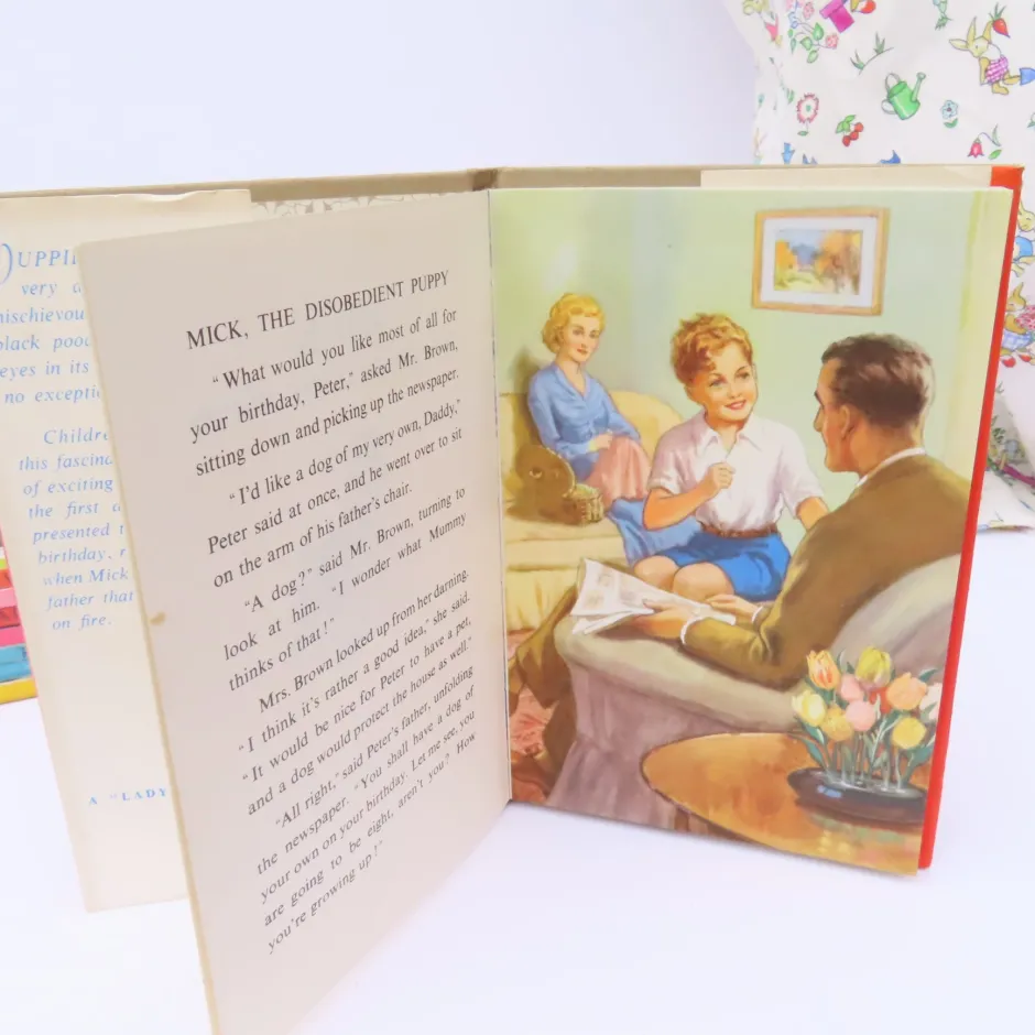 Cottontails Baby Vintage*VINTAGE Ladybird book - Mick the Disobedient Puppy with DJ (late 1950s)