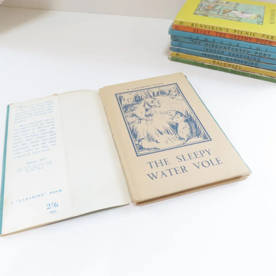 Cottontails Baby Vintage*VINTAGE Ladybird book - The Sleepy Water Vole with DJ (late 1950s)