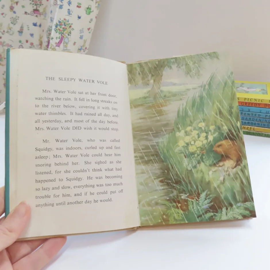 Cottontails Baby Vintage*VINTAGE Ladybird book - The Sleepy Water Vole with DJ (late 1950s)