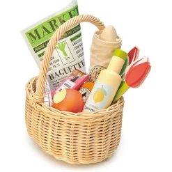 Cottontails Baby Little Kitchen|Wooden Toys*Wicker Shopping Basket