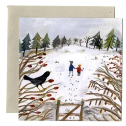 Cottontails Baby Cards*Winter Fields Card