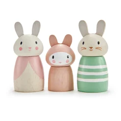 Cottontails Baby Wooden Bunnies|Wooden Toys*Wooden Bunny Family