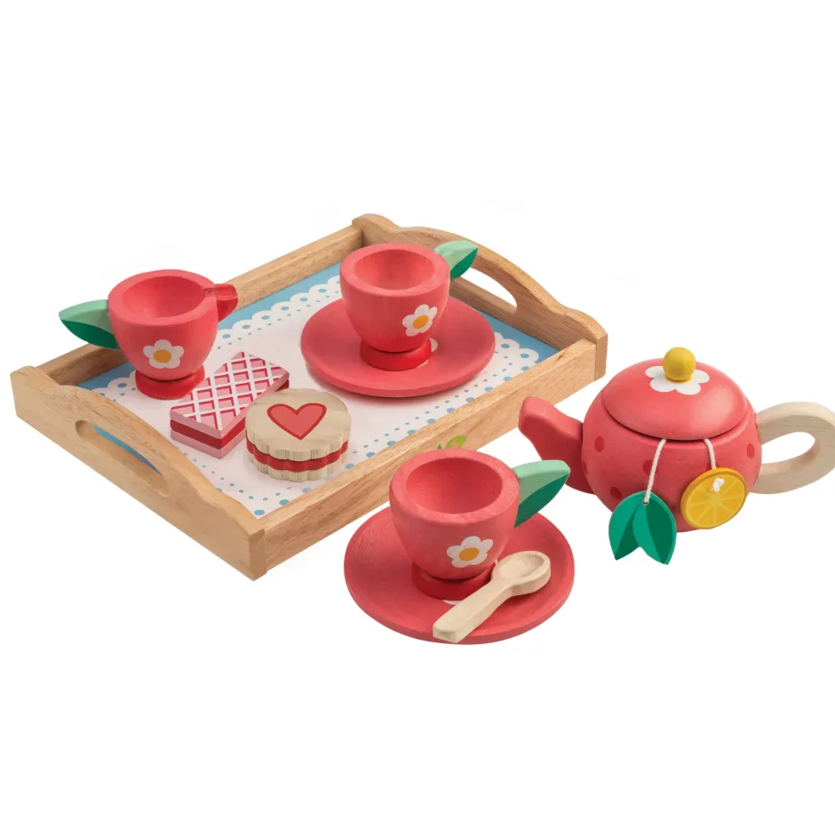 Cottontails Baby Little Kitchen|Wooden Toys*Wooden Tea Tray Set