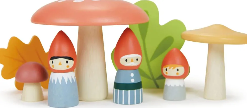 Cottontails Baby Wooden Toys*Woodland Gnome Family